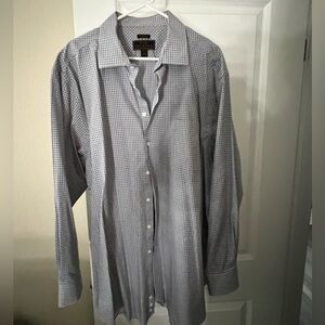 Jos. A. Bank Men's Blue Checkered Shirt